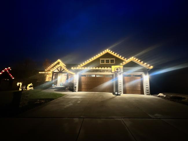 Classic Warm White Christmas Light Installation Liberty Lake WA